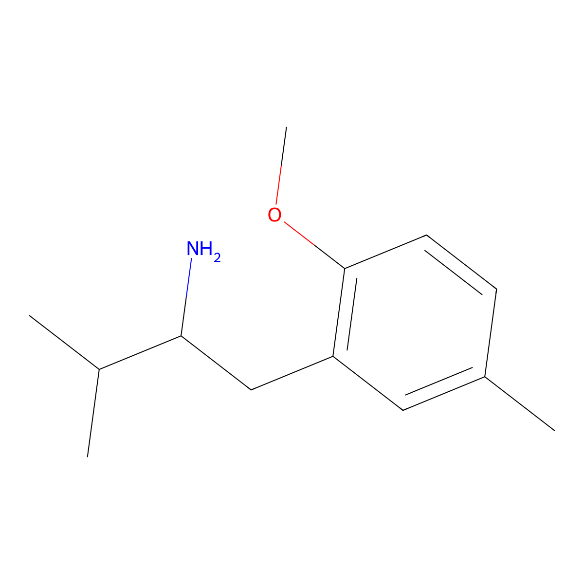 1-(2-Methoxy-5-methylphenyl)-3-methylbutan-2-amine molecular structure, CAS 1249576-65-5
