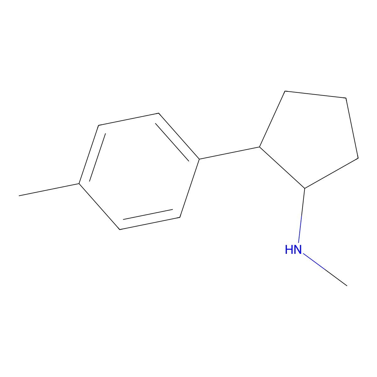 N-methyl-2-(4-methylphenyl)cyclopentan-1-amine molecular structure, CAS 1249577-17-0