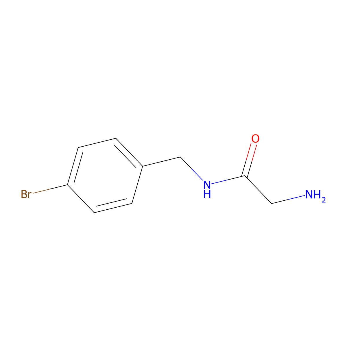 2-Amino-N-(4-bromo-benzyl)-acetamide molecular structure, CAS 1249577-42-1