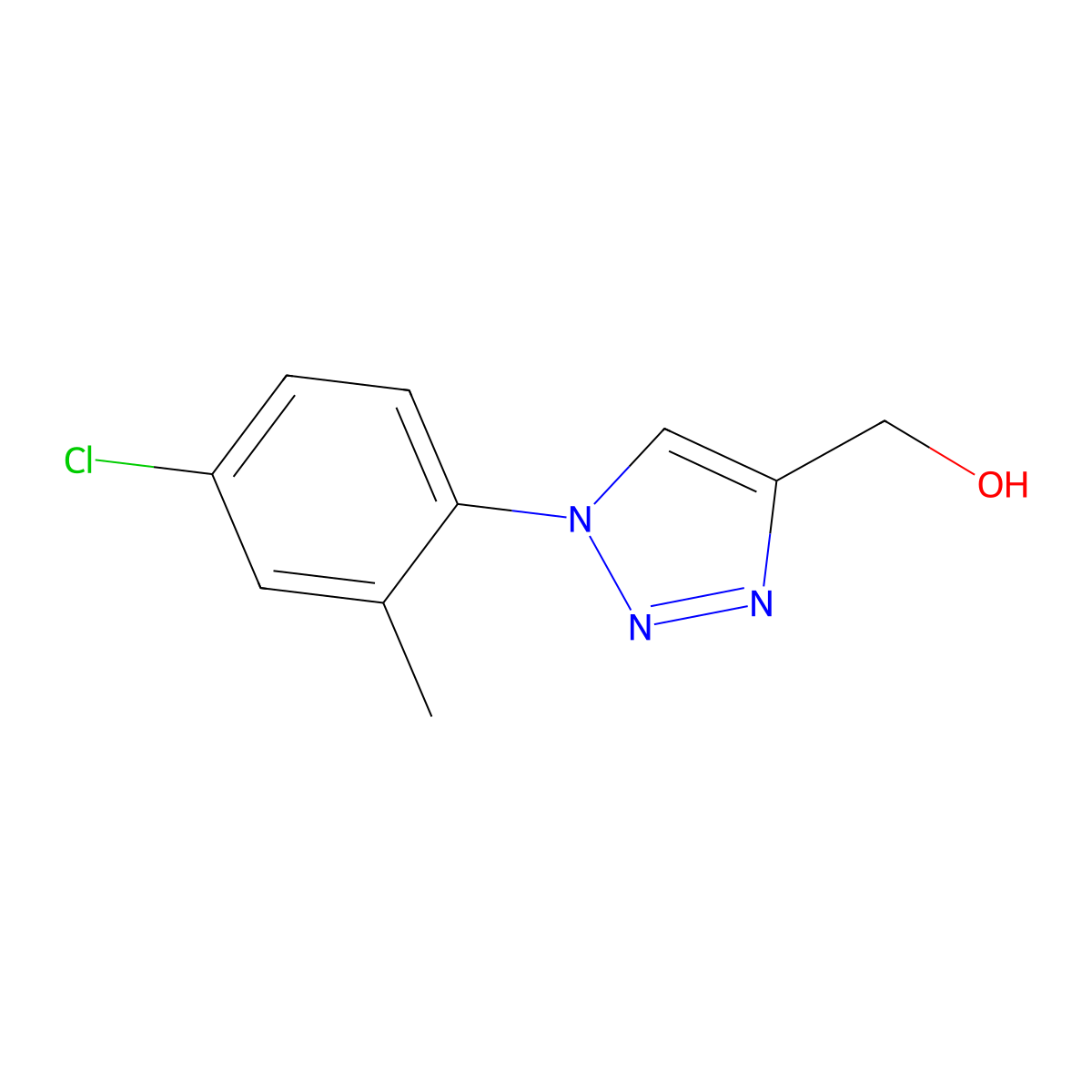 [1-(4-chloro-2-methylphenyl)-1H-1,2,3-triazol-4-yl]methanol molecular structure, CAS 1249578-45-7