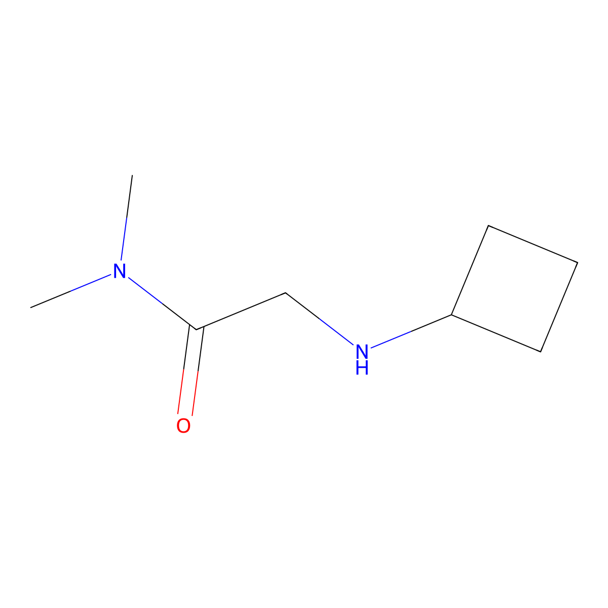 2-(cyclobutylamino)-N,N-dimethylacetamide molecular structure, CAS 1249578-48-0