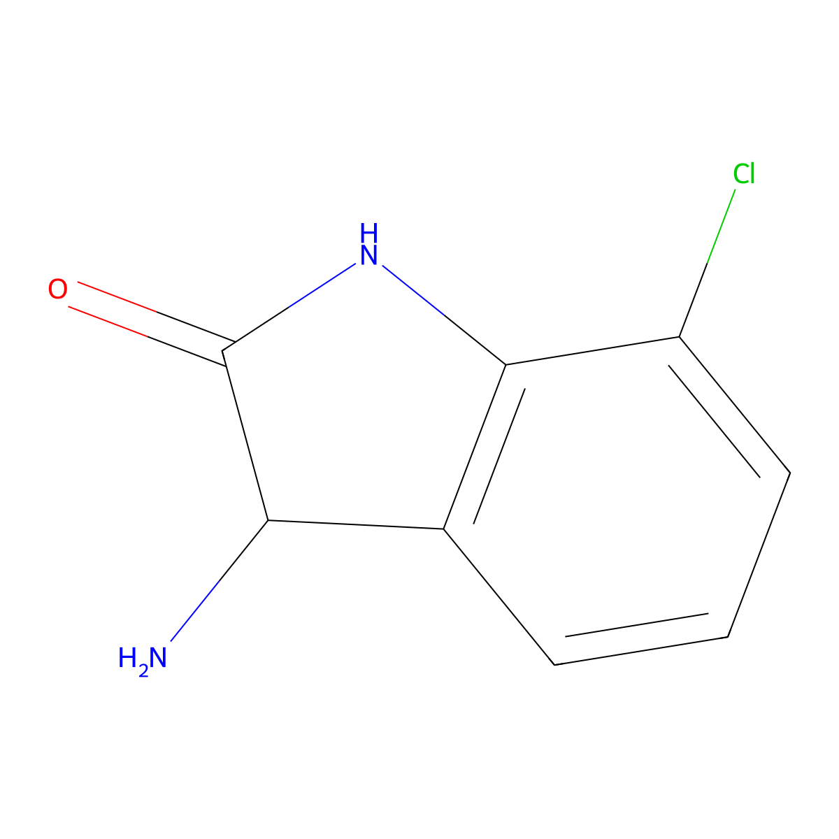 3-amino-7-chloro-2,3-dihydro-1H-indol-2-one molecular structure, CAS 1249583-26-3