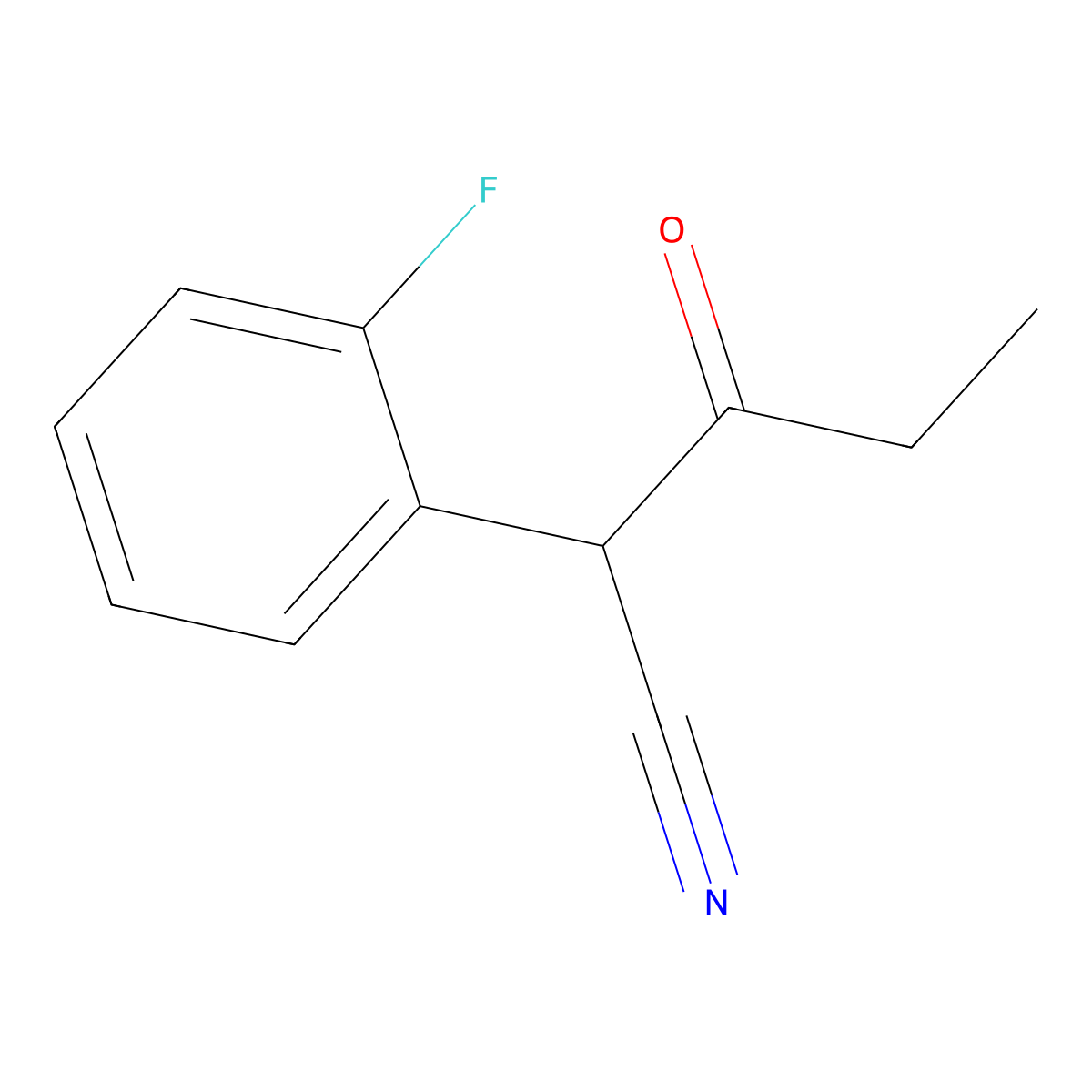 2-(2-Fluorophenyl)-3-oxopentanenitrile molecular structure, CAS 1249583-79-6