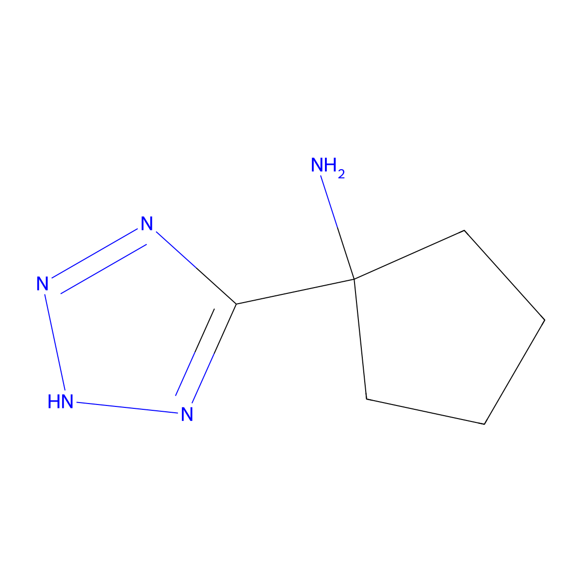 1-(2H-1,2,3,4-tetrazol-5-yl)cyclopentan-1-amine molecular structure, CAS 1249583-98-9