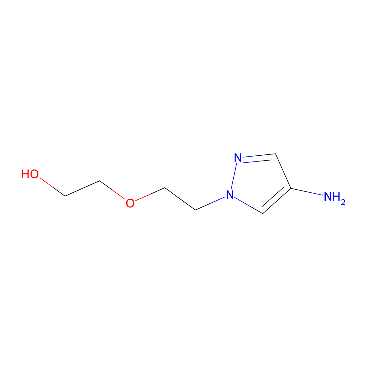 2-(2-(4-Amino-1H-pyrazol-1-YL)ethoxy)ethan-1-OL molecular structure, CAS 1249584-65-3