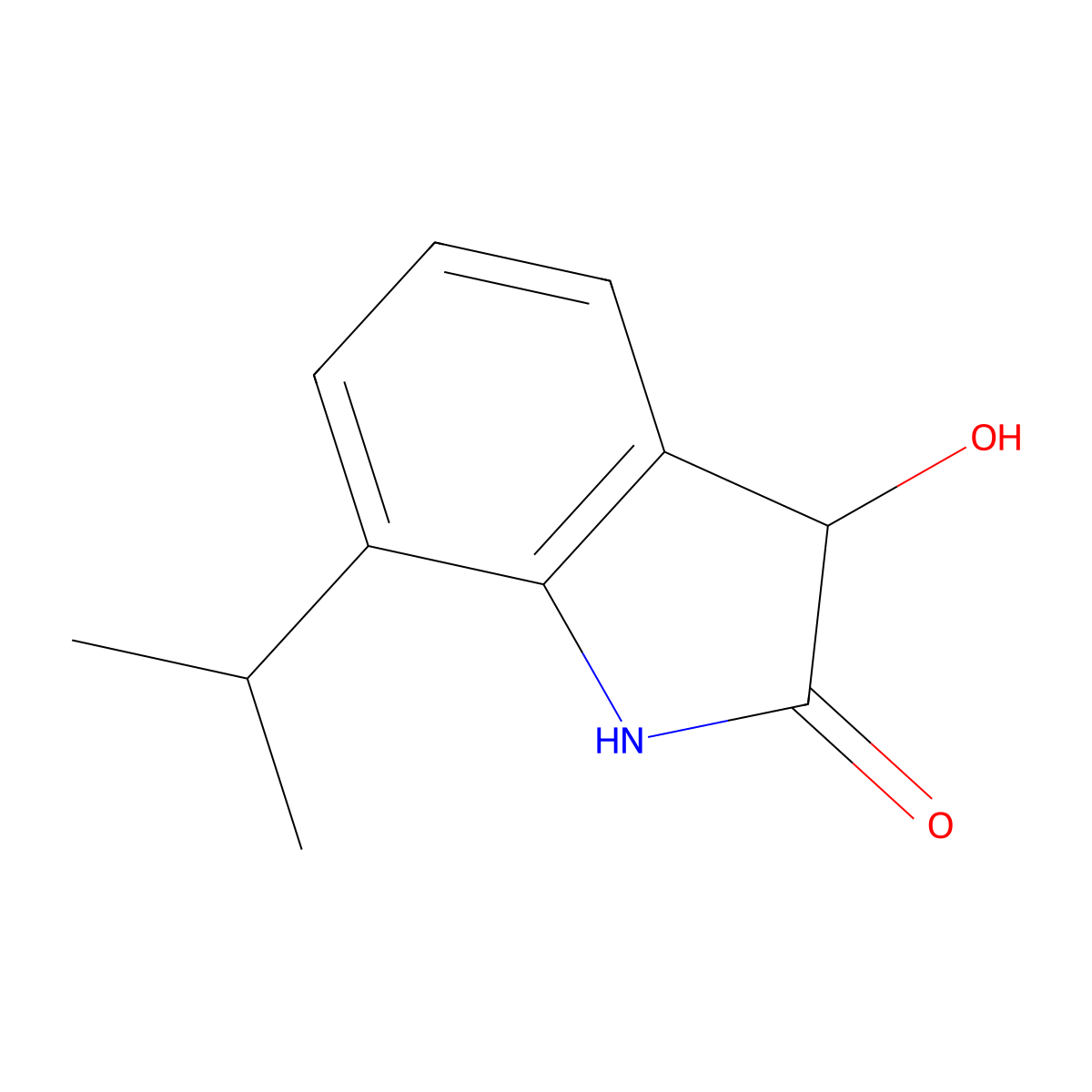 3-Hydroxy-7-(propan-2-YL)-2,3-dihydro-1H-indol-2-one molecular structure, CAS 1249587-64-1