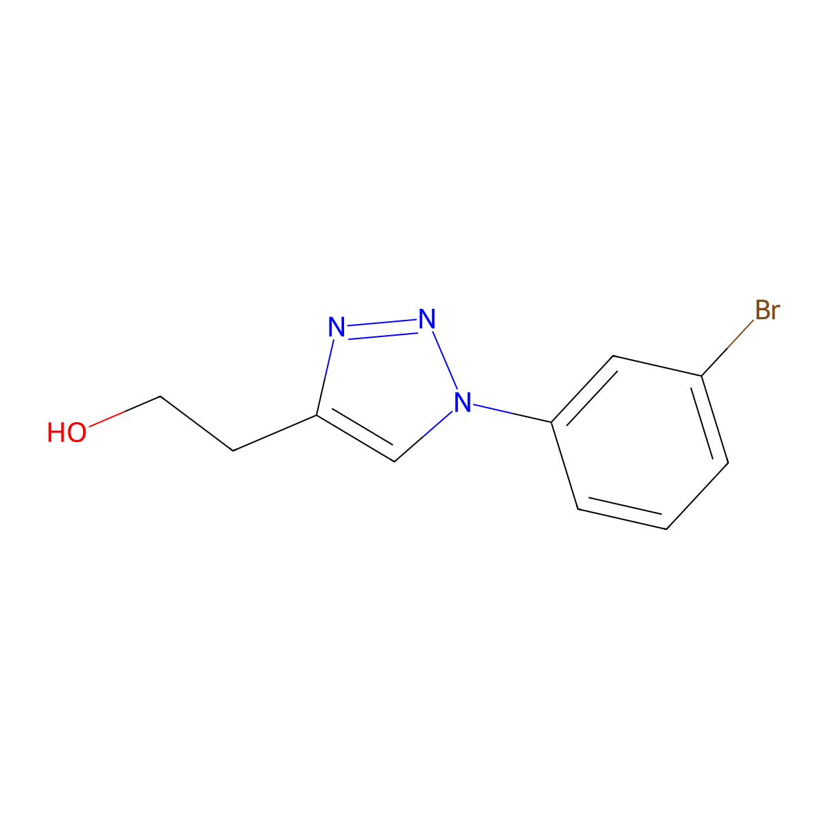 2-[1-(3-bromophenyl)-1H-1,2,3-triazol-4-yl]ethan-1-ol molecular structure, CAS 1249588-05-3