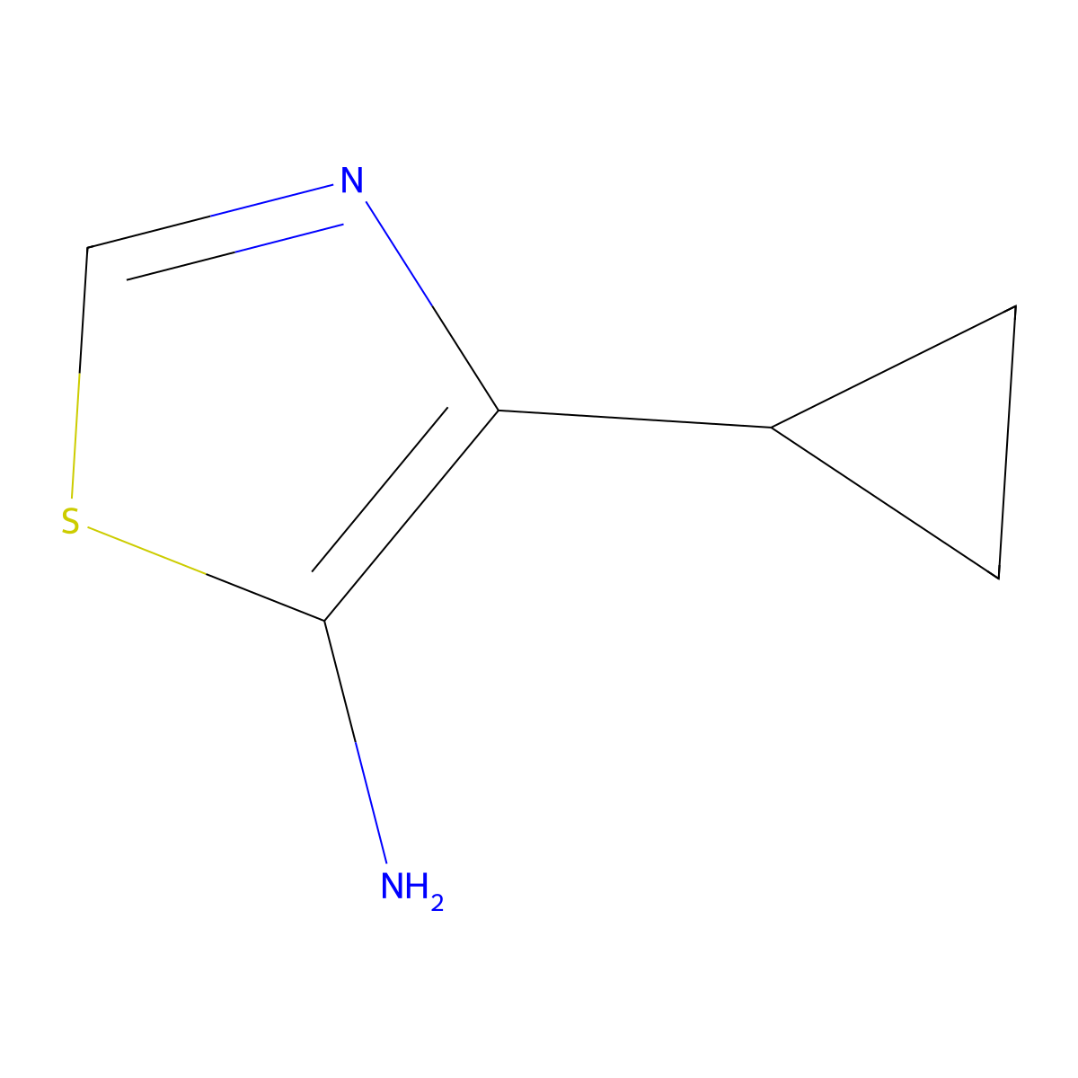 4-Cyclopropyl-1,3-thiazol-5-amine molecular structure, CAS 1249588-40-6