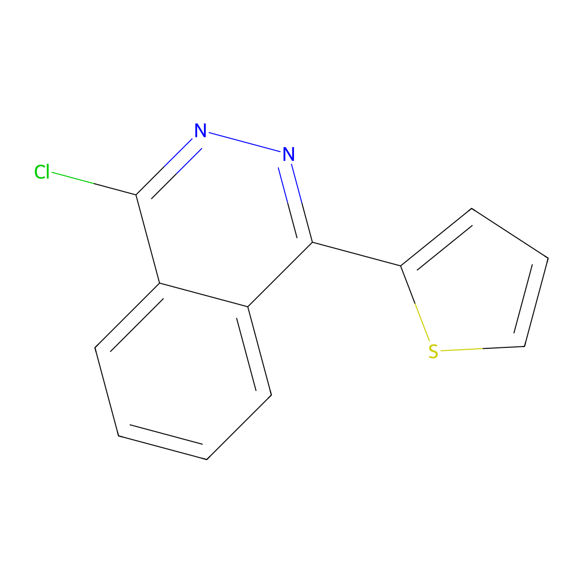 1-Chloro-4-(thiophen-2-yl)phthalazine molecular structure, CAS 124959-34-8