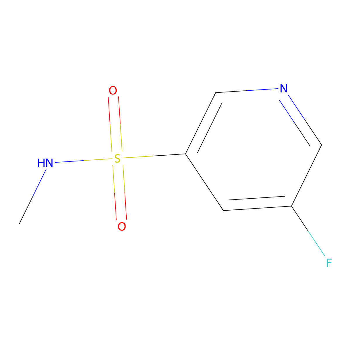 5-fluoro-N-methylpyridine-3-sulfonamide molecular structure, CAS 1249592-68-4
