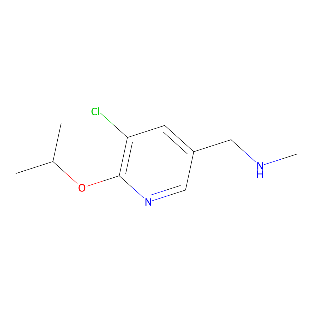 1-(5-Chloro-6-isopropoxypyridin-3-yl)-N-methylmethanamine molecular structure, CAS 1249593-72-3