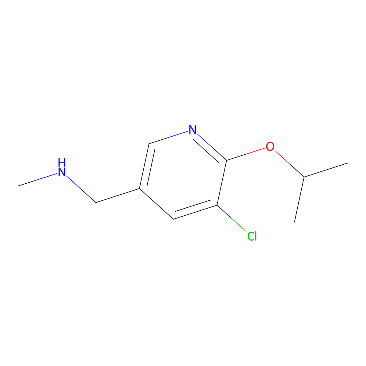 1-(5-Chloro-6-isopropoxypyridin-3-yl)-N-methylmethanamine molecular structure, CAS 1249593-72-3