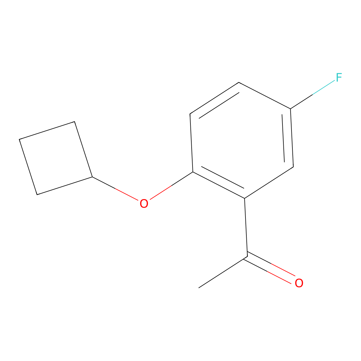 1-(2-Cyclobutoxy-5-fluorophenyl)ethan-1-one molecular structure, CAS 1249594-46-4