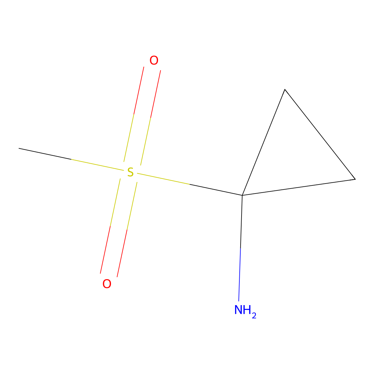1-Methanesulfonylcyclopropan-1-amine molecular structure, CAS 1249595-48-9