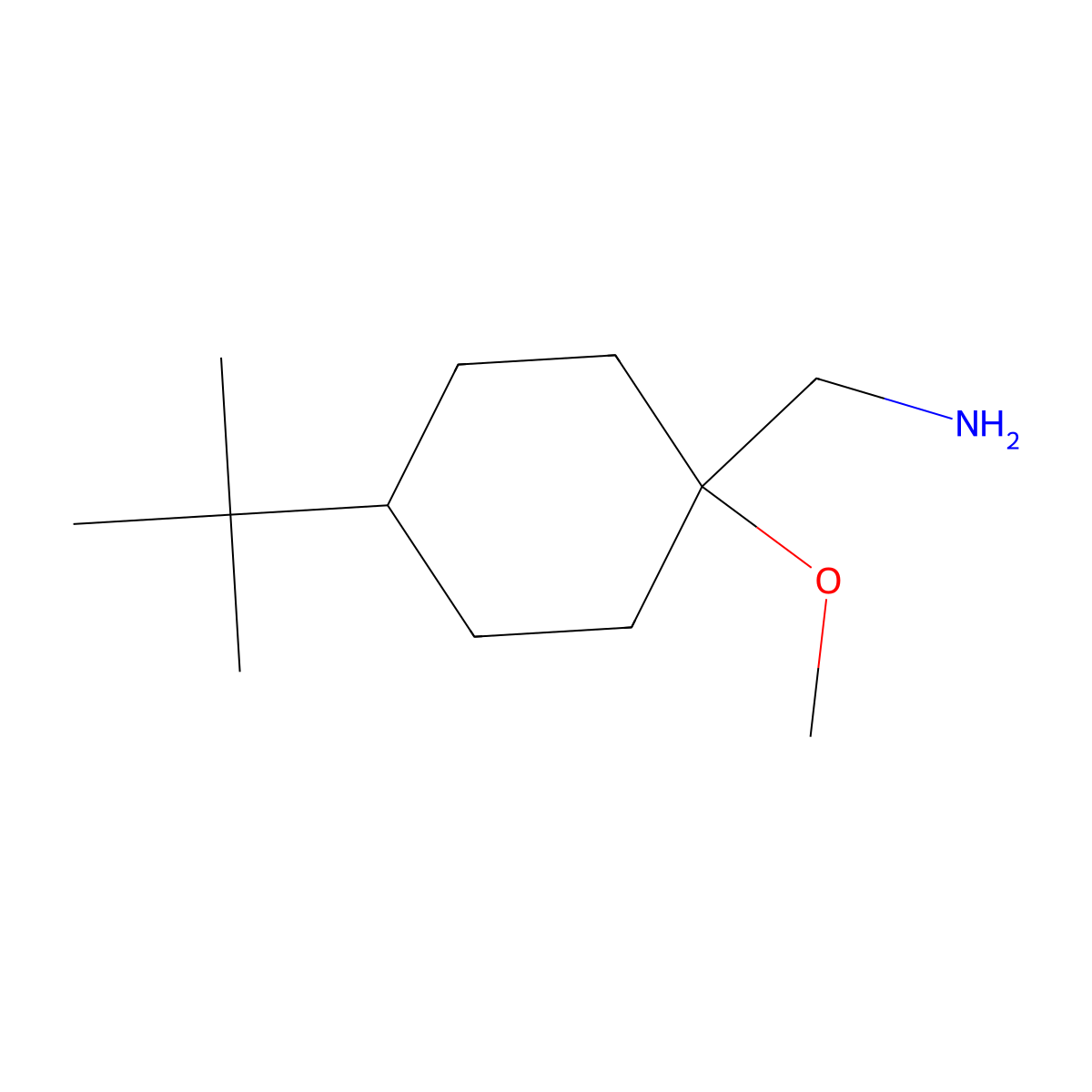 (4-Tert-butyl-1-methoxycyclohexyl)methanamine molecular structure, CAS 1249595-82-1