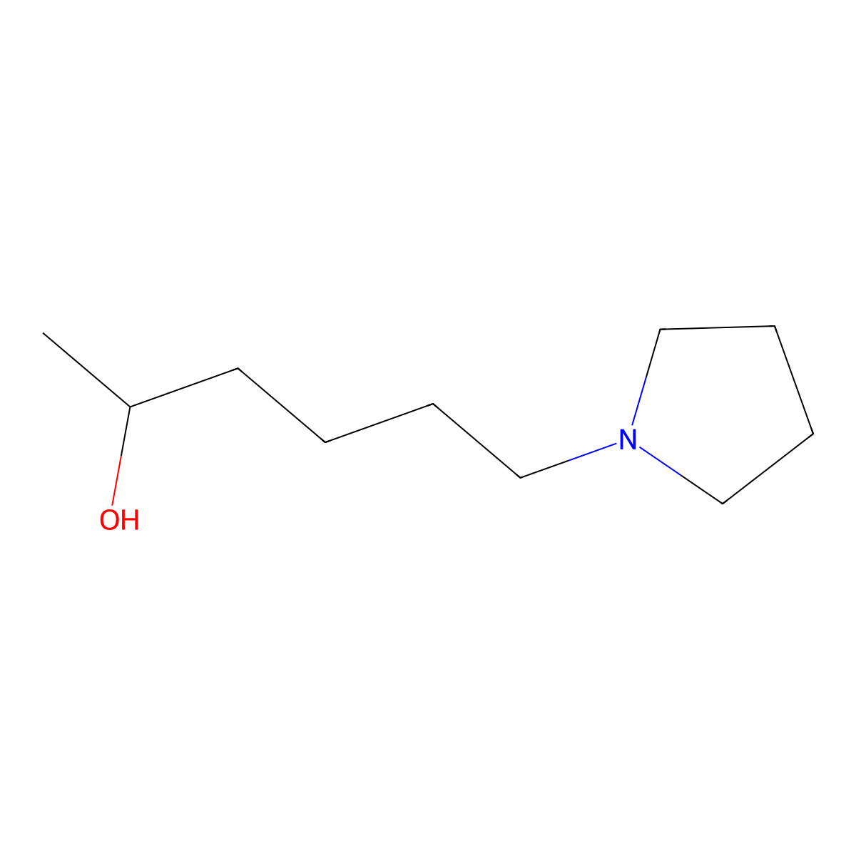 6-(Pyrrolidin-1-yl)hexan-2-ol molecular structure, CAS 1249596-57-3