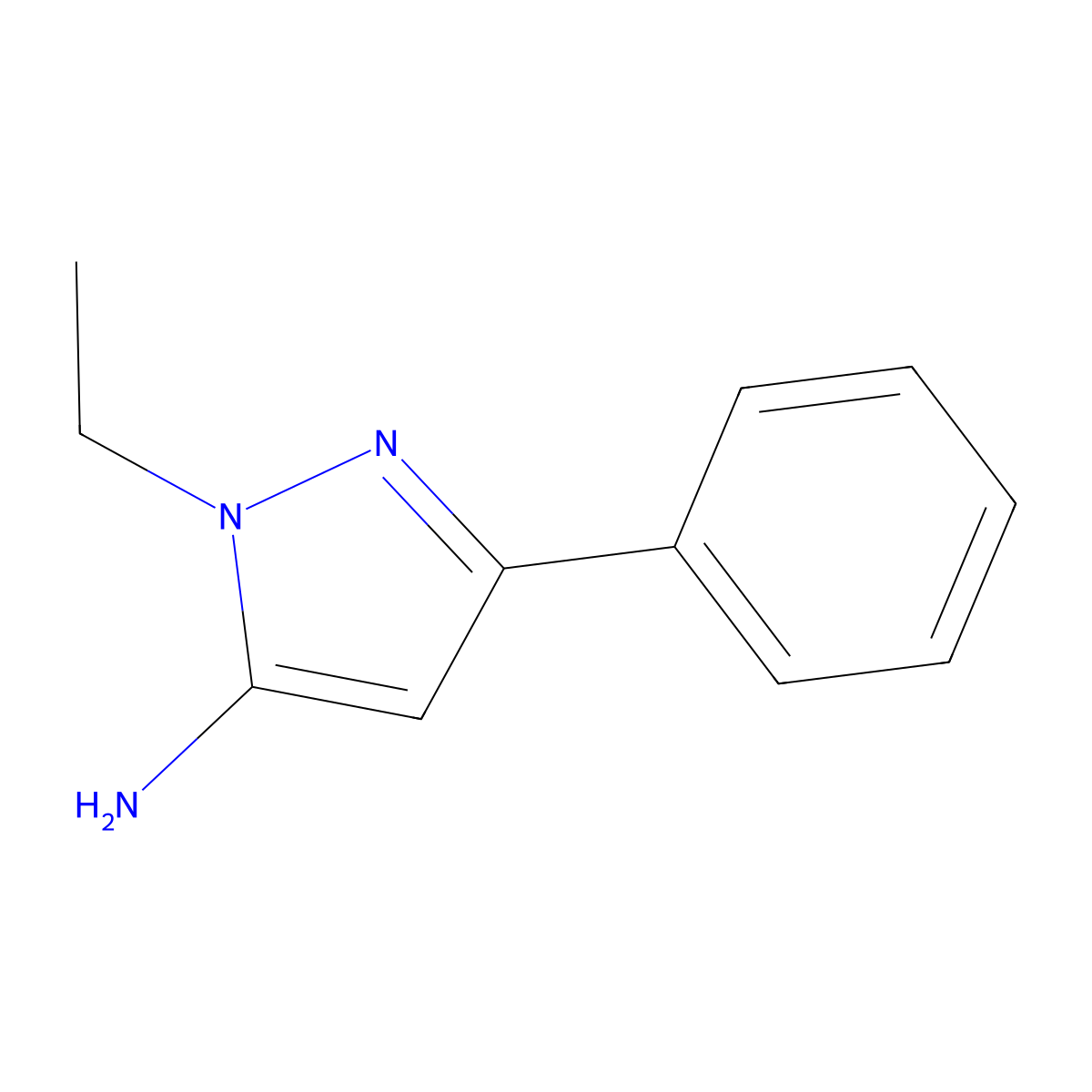 1-ethyl-3-phenyl-1H-pyrazol-5-amine molecular structure, CAS 1249598-86-4