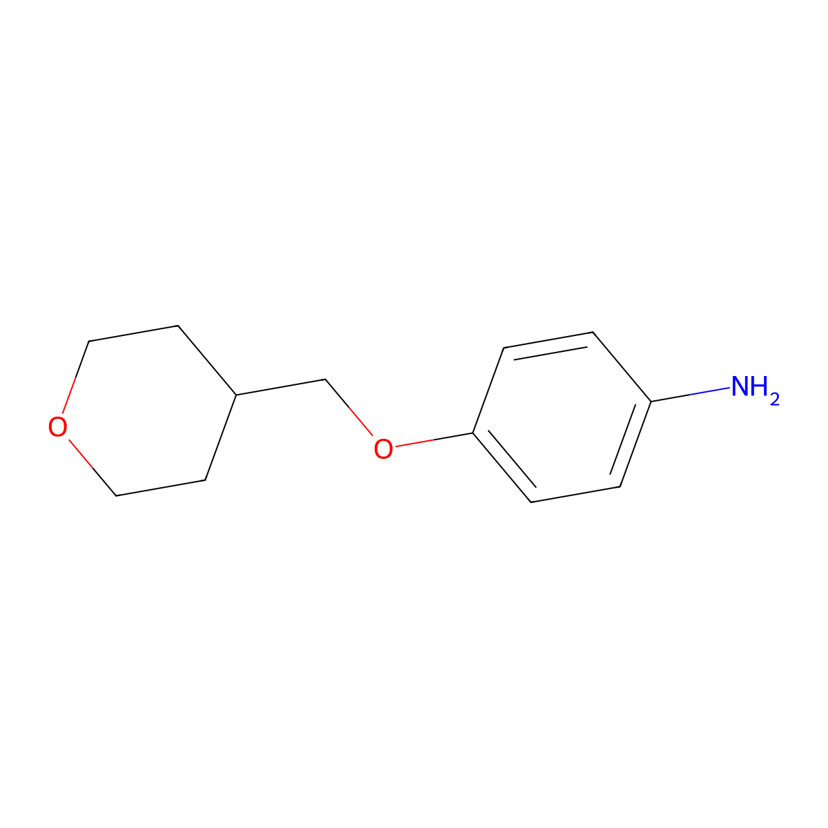 4-(Oxan-4-ylmethoxy)aniline molecular structure, CAS 1249599-74-3