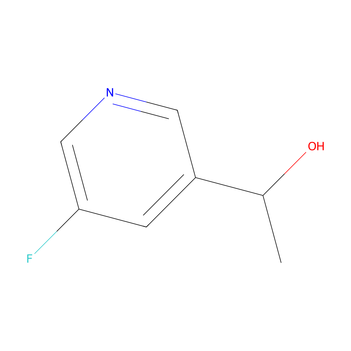1-(5-Fluoropyridin-3-yl)ethan-1-ol molecular structure, CAS 1249603-25-5
