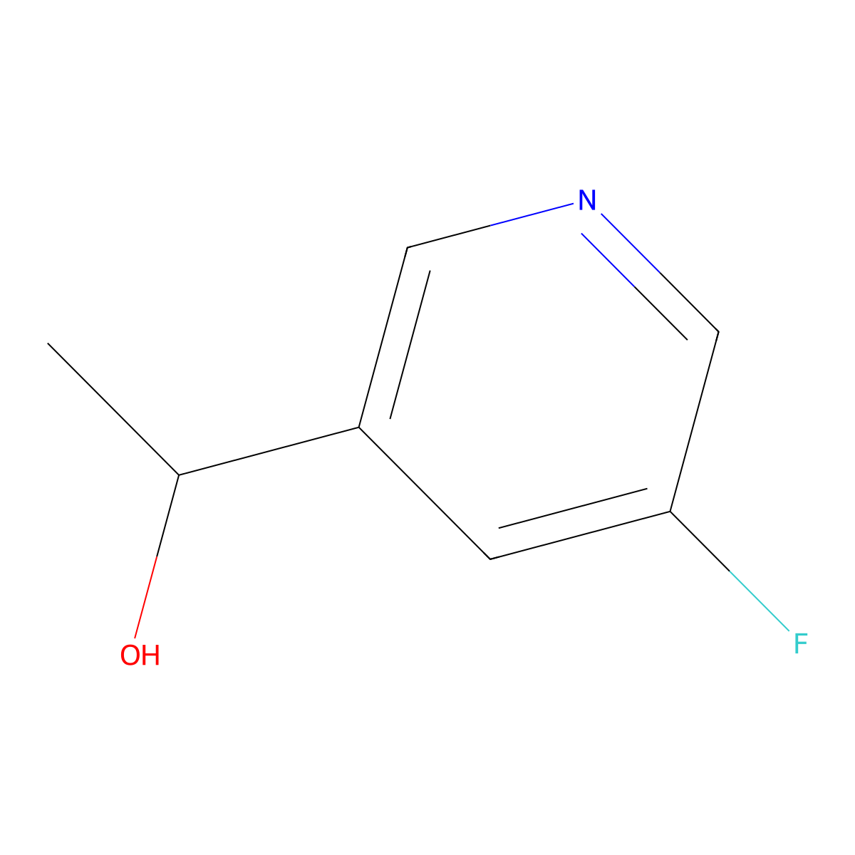 1-(5-Fluoropyridin-3-yl)ethan-1-ol molecular structure, CAS 1249603-25-5