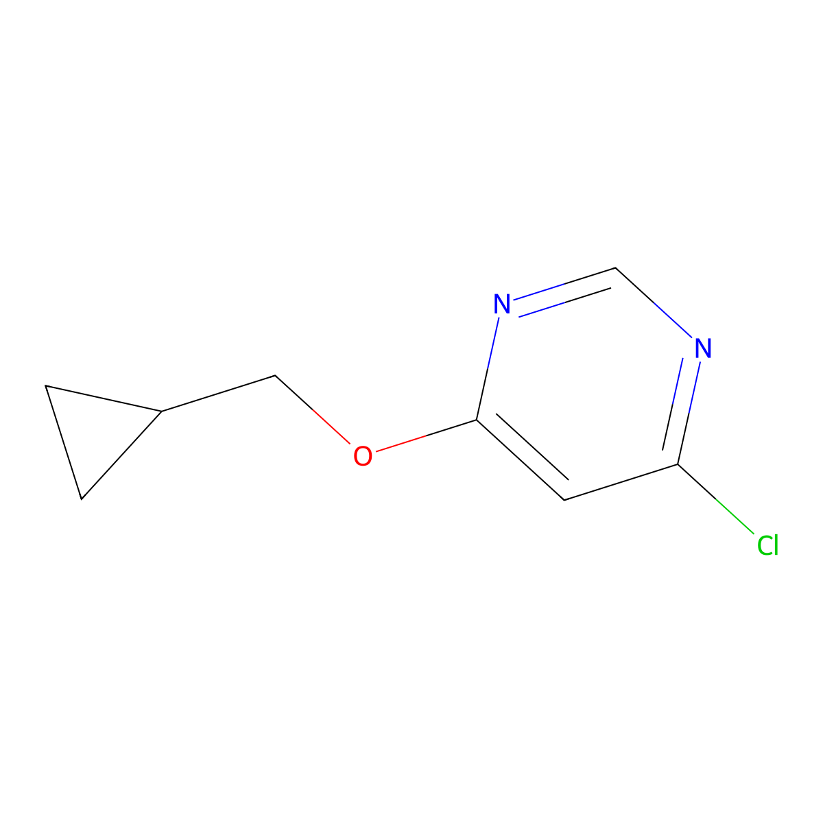4-Chloro-6-(cyclopropylmethoxy)pyrimidine molecular structure, CAS 1249603-83-5