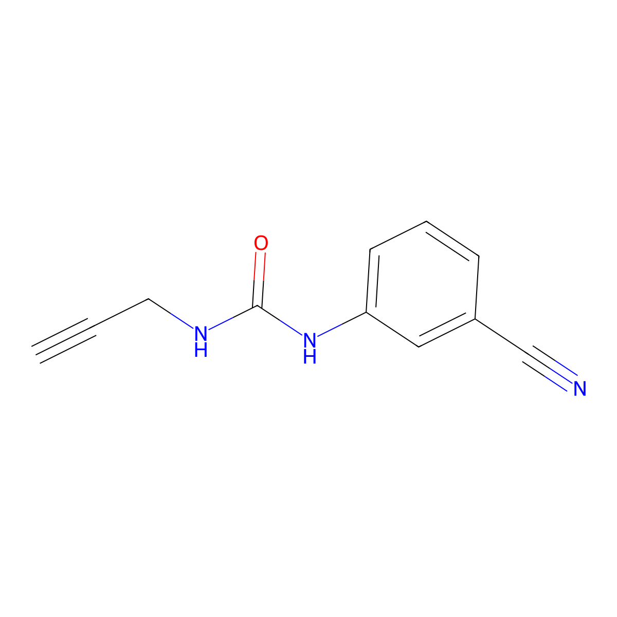 1-(3-Cyanophenyl)-3-(prop-2-yn-1-yl)urea molecular structure, CAS 1249604-40-7