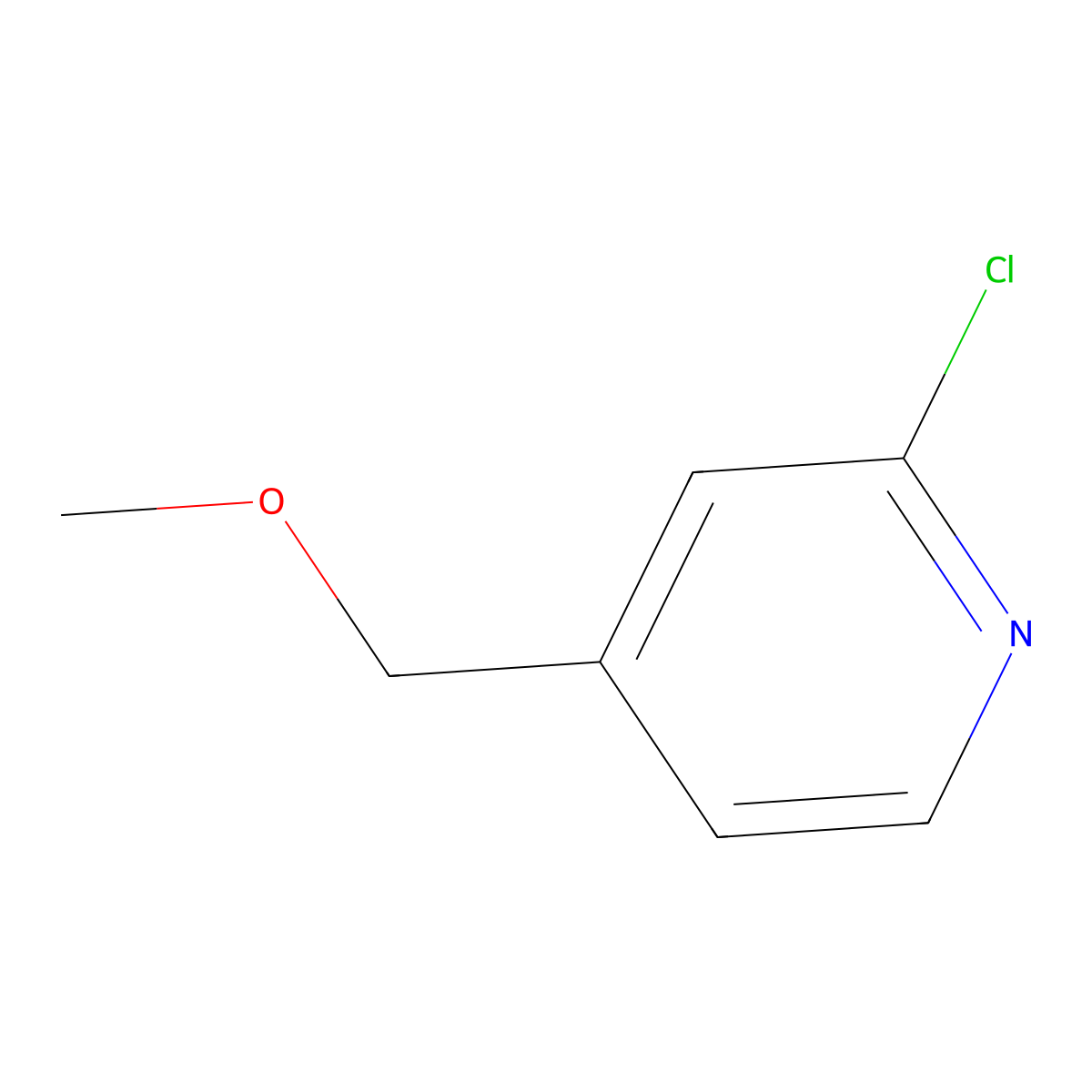 2-Chloro-4-(methoxymethyl)pyridine molecular structure, CAS 1249610-72-7