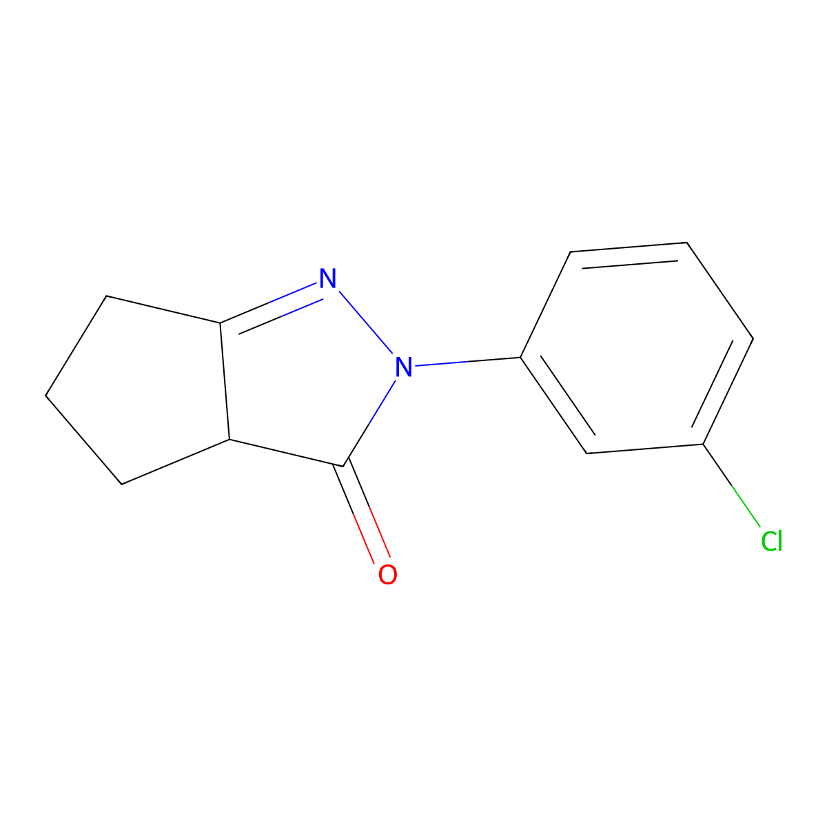 2-(3-chlorophenyl)-2H,3H,3aH,4H,5H,6H-cyclopenta[c]pyrazol-3-one molecular structure, CAS 1249612-44-9
