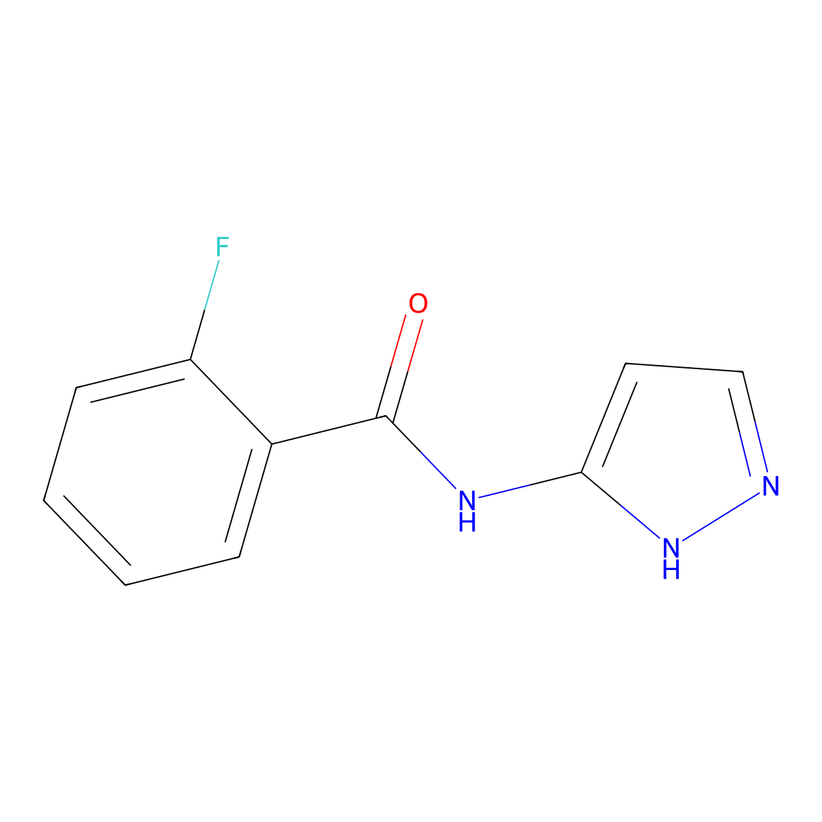 2-Fluoro-N-(1H-pyrazol-3-yl)benzamide molecular structure, CAS 1249612-88-1