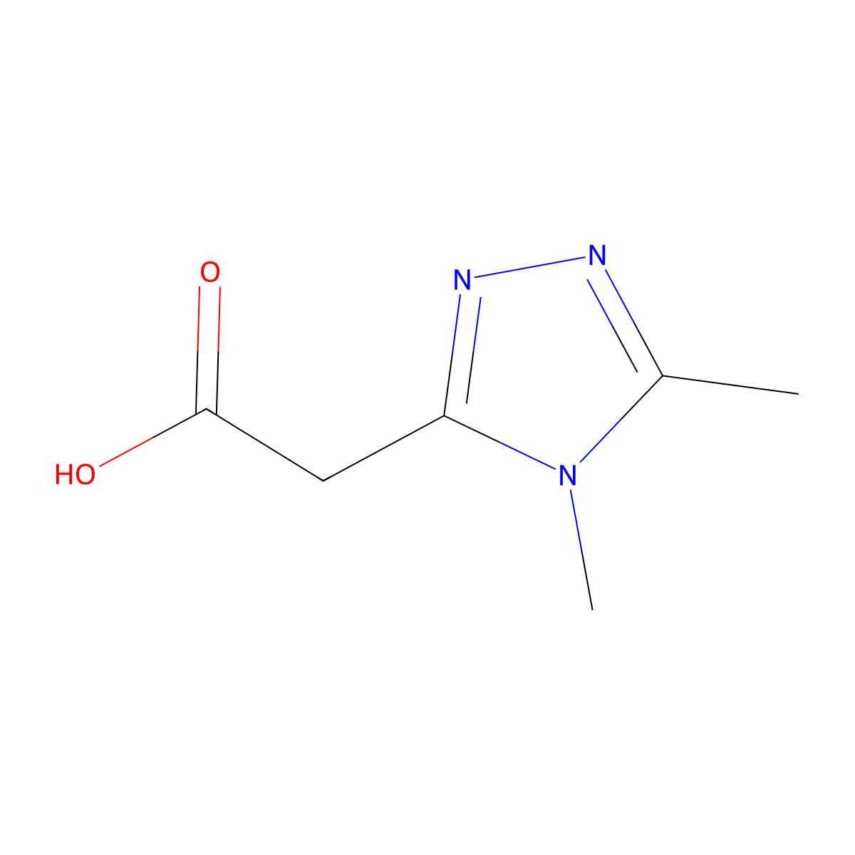2-(4,5-Dimethyl-4H-1,2,4-triazol-3-yl)acetic acid molecular structure, CAS 1249613-07-7