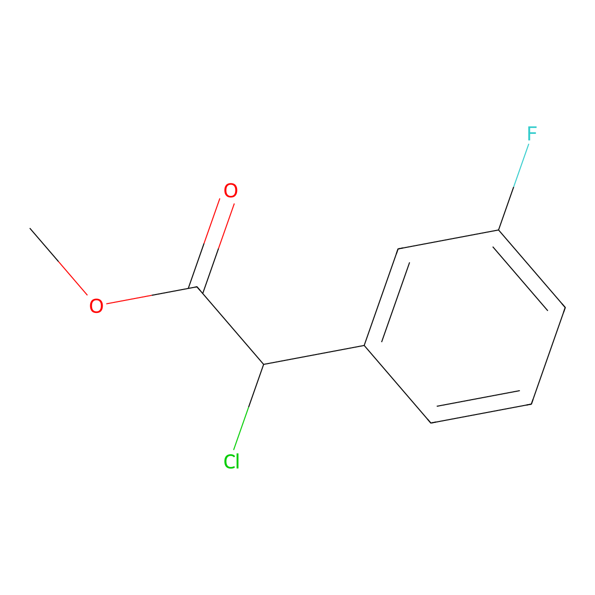 Methyl 2-chloro-2-(3-fluorophenyl)acetate molecular structure, CAS 1249616-03-2