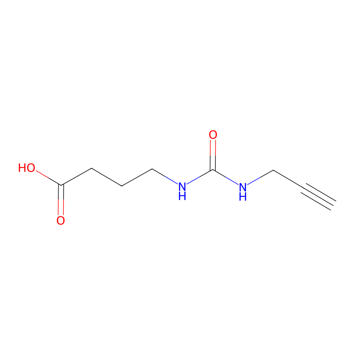 4-{[(Prop-2-yn-1-yl)carbamoyl]amino}butanoic acid molecular structure, CAS 1249616-16-7