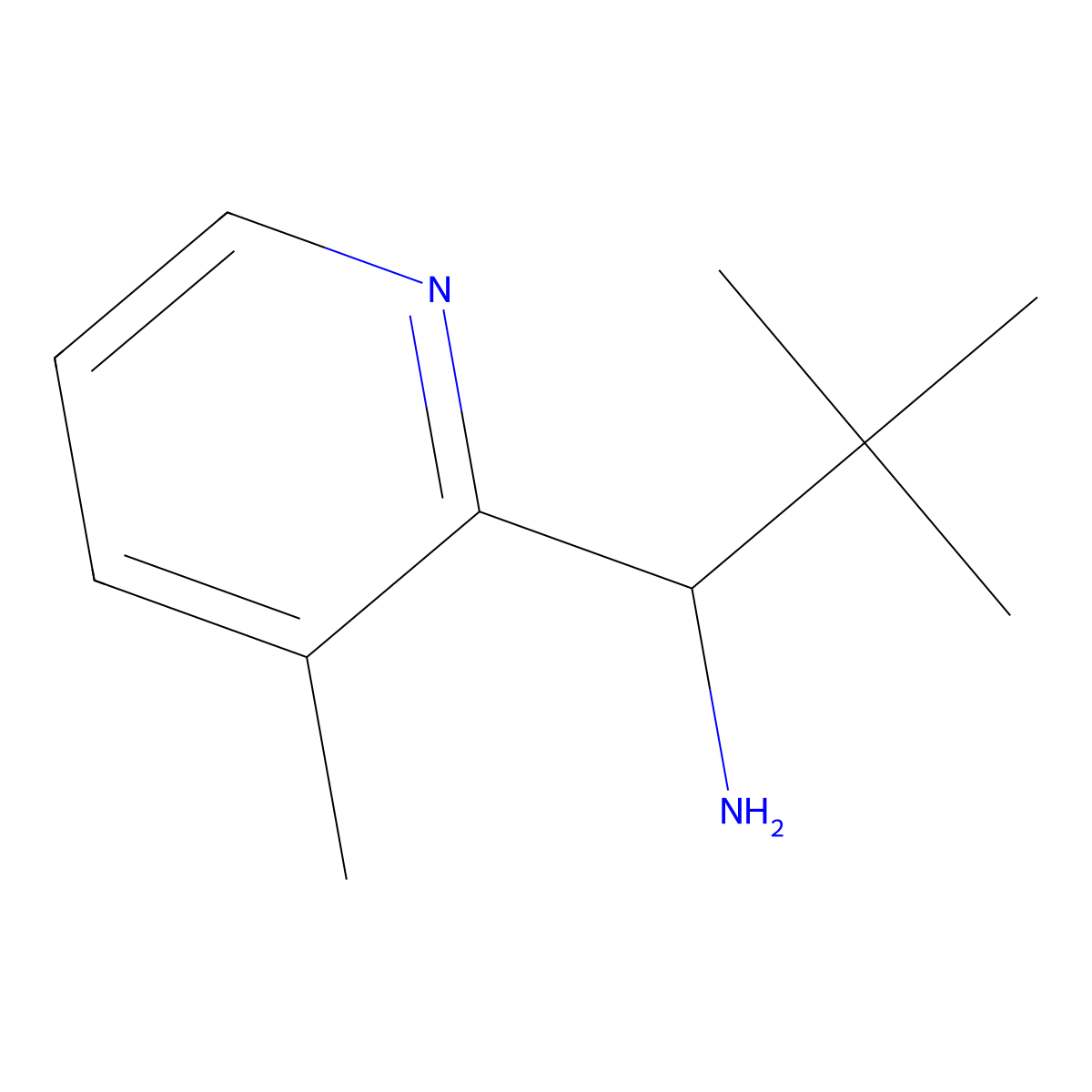 2,2-Dimethyl-1-(3-methylpyridin-2-yl)propan-1-amine molecular structure, CAS 1249616-29-2