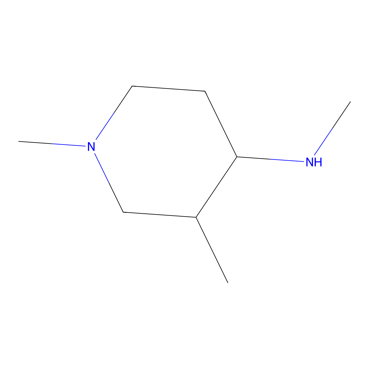 N,1,3-trimethylpiperidin-4-amine molecular structure, CAS 1249616-50-9
