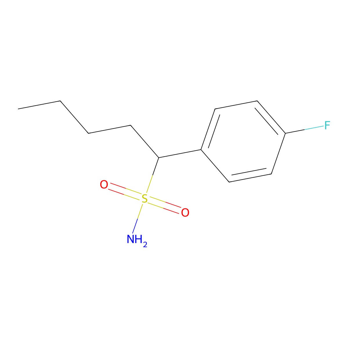 1-(4-Fluorophenyl)pentane-1-sulfonamide molecular structure, CAS 1249617-09-1