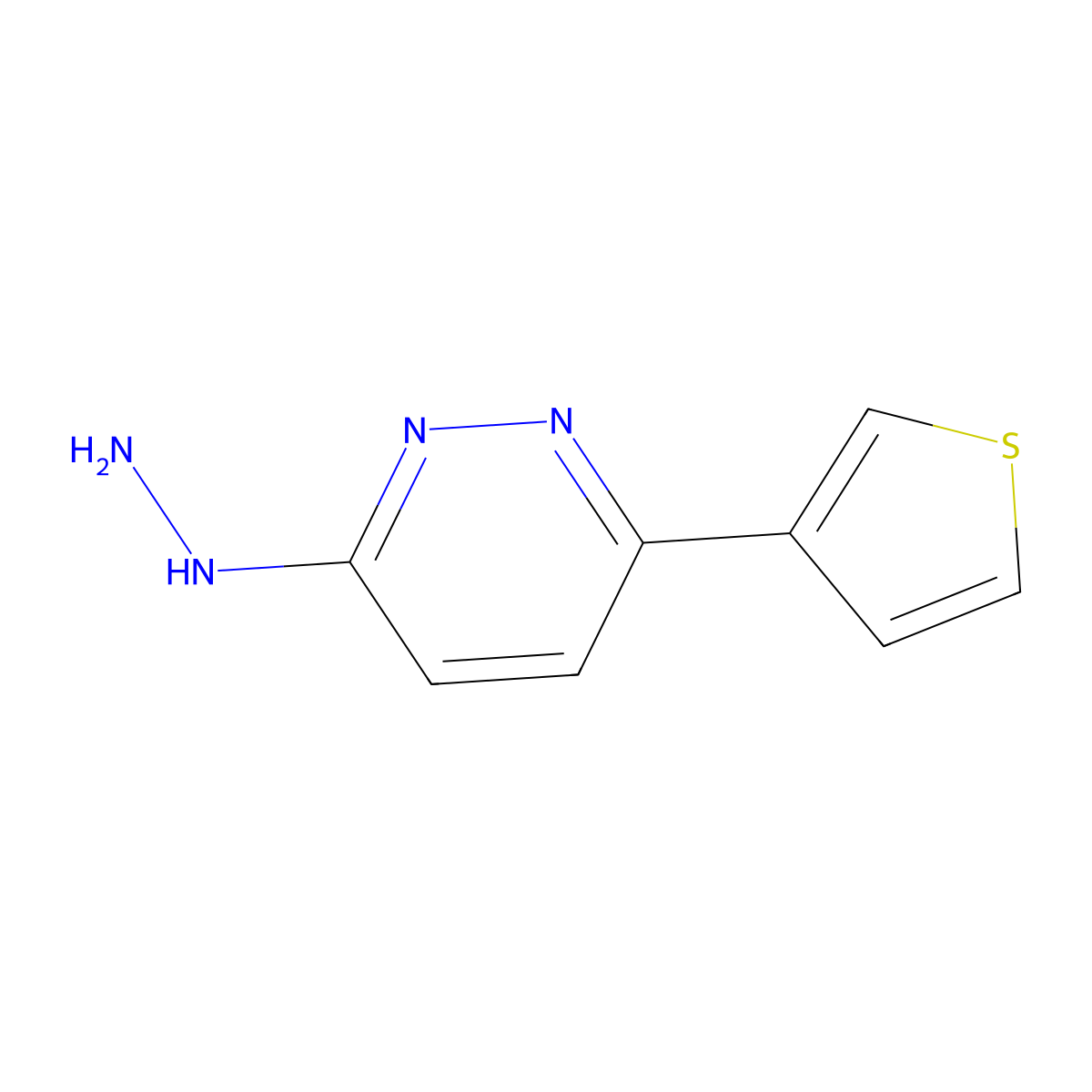 3-Hydrazinyl-6-(thiophen-3-yl)pyridazine molecular structure, CAS 1249618-66-3