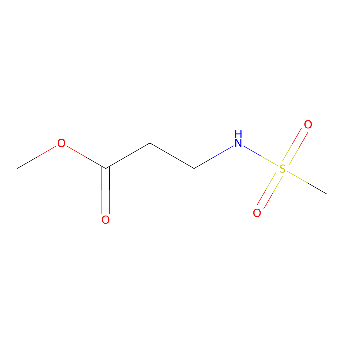 Methyl N-(methylsulfonyl)-beta-alaninate molecular structure, CAS 1249618-73-2