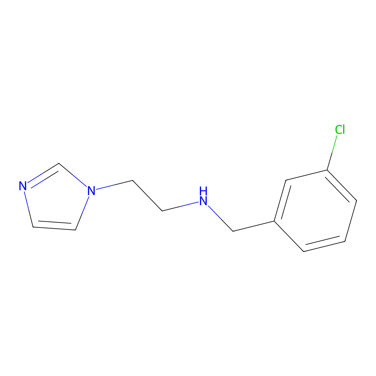[(3-chlorophenyl)methyl][2-(1H-imidazol-1-yl)ethyl]amine molecular structure, CAS 1249620-54-9