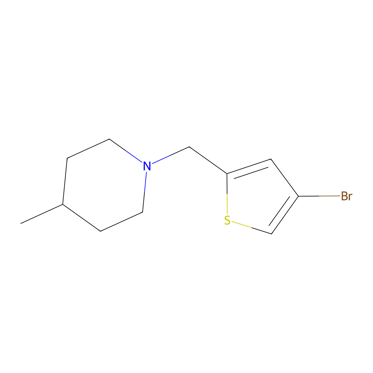 1-[(4-Bromothiophen-2-yl)methyl]-4-methylpiperidine molecular structure, CAS 1249622-82-9