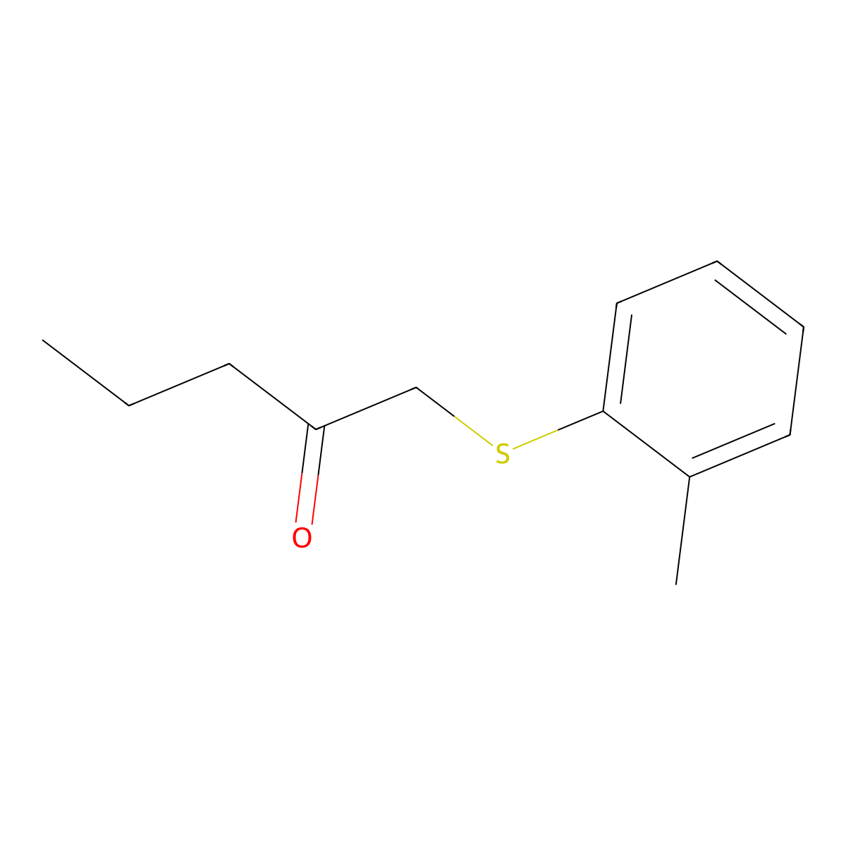 1-(O-tolylthio)pentan-2-one molecular structure, CAS 1249627-41-5