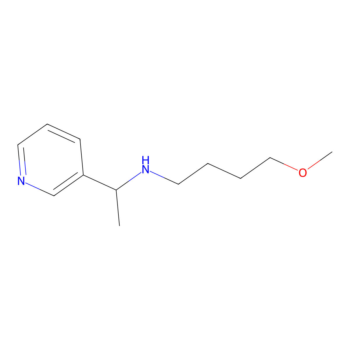 (4-Methoxybutyl)[1-(pyridin-3-yl)ethyl]amine molecular structure, CAS 1249629-40-0