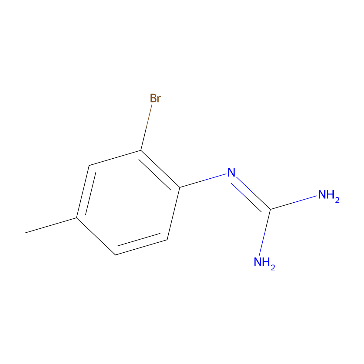 1-(2-Bromo-4-methylphenyl)guanidine molecular structure, CAS 1249630-72-5