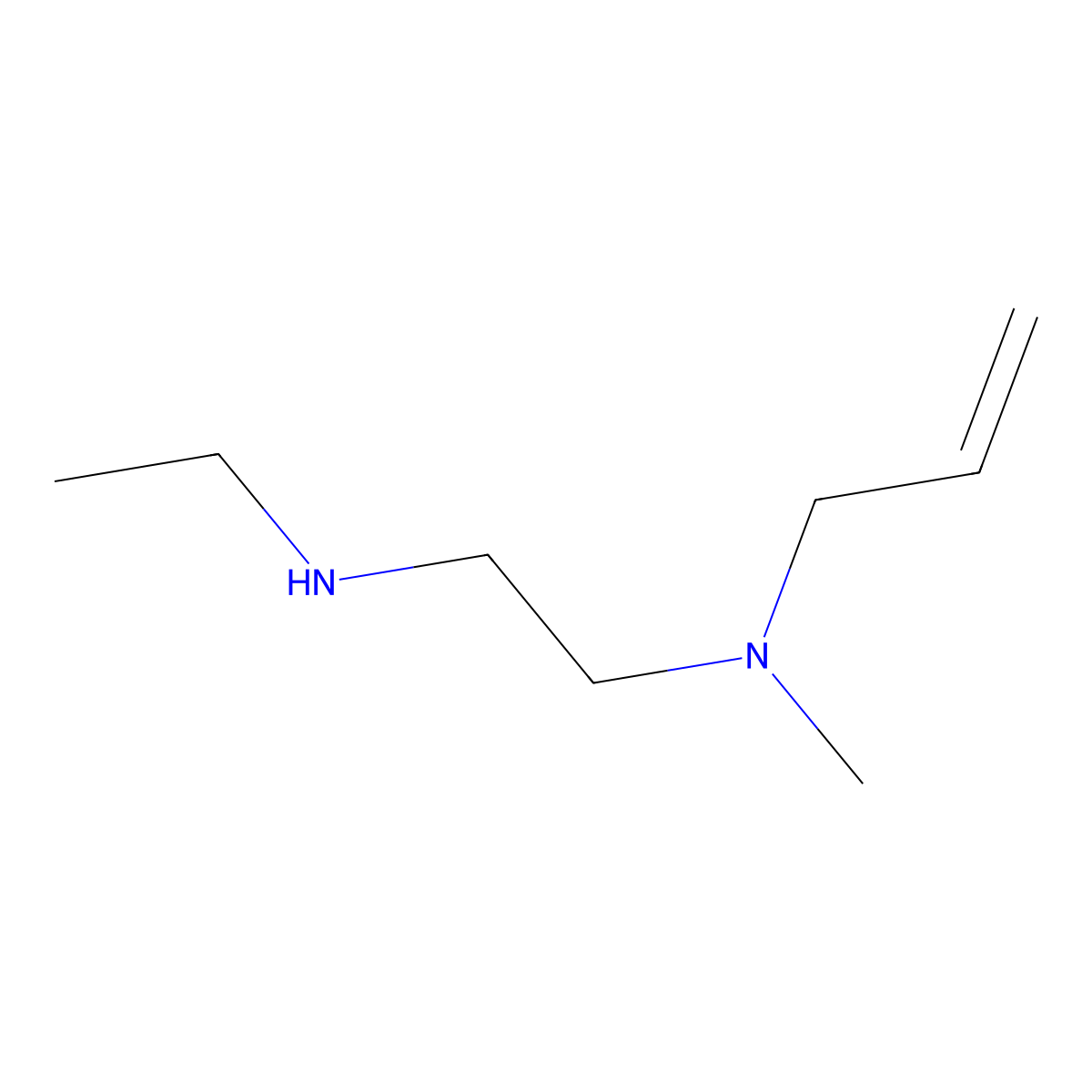 Ethyl({2-[methyl(prop-2-en-1-yl)amino]ethyl})amine molecular structure, CAS 1249631-71-7