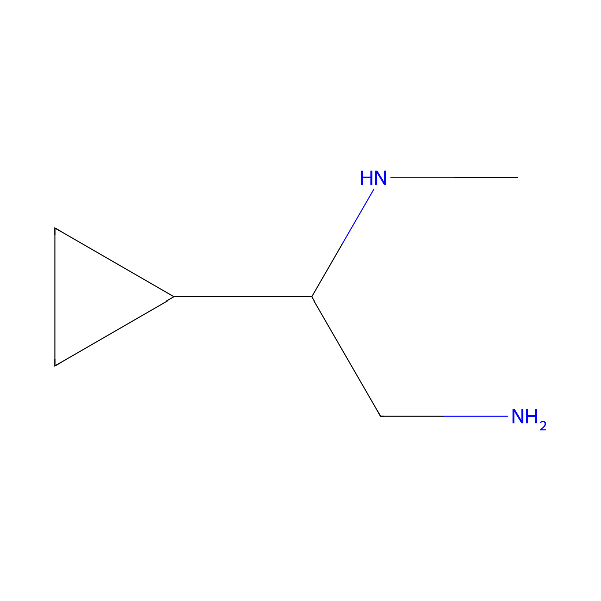 (2-Amino-1-cyclopropylethyl)(methyl)amine molecular structure, CAS 1249631-84-2