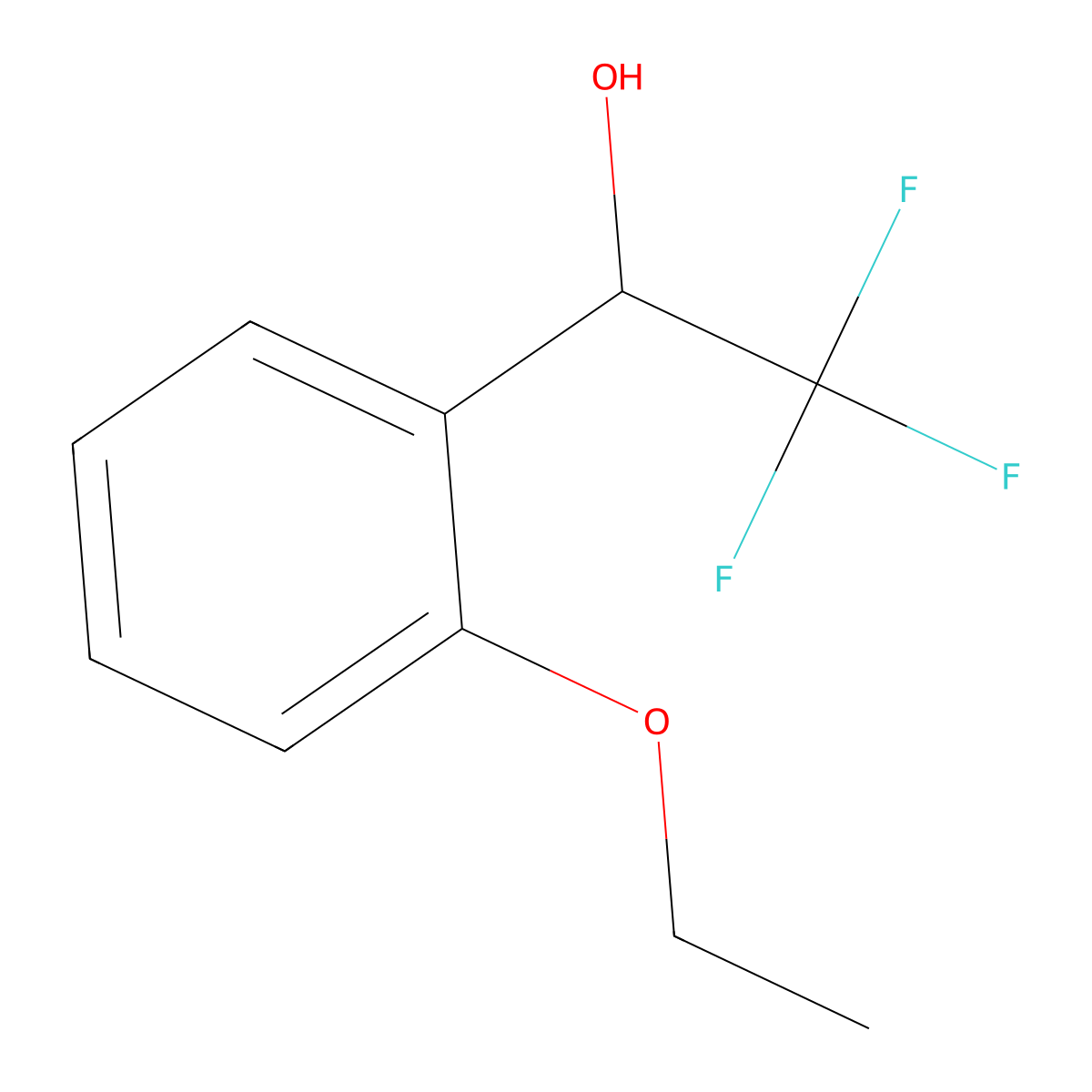 1-(2-Ethoxyphenyl)-2,2,2-trifluoroethan-1-ol molecular structure, CAS 1249633-13-3