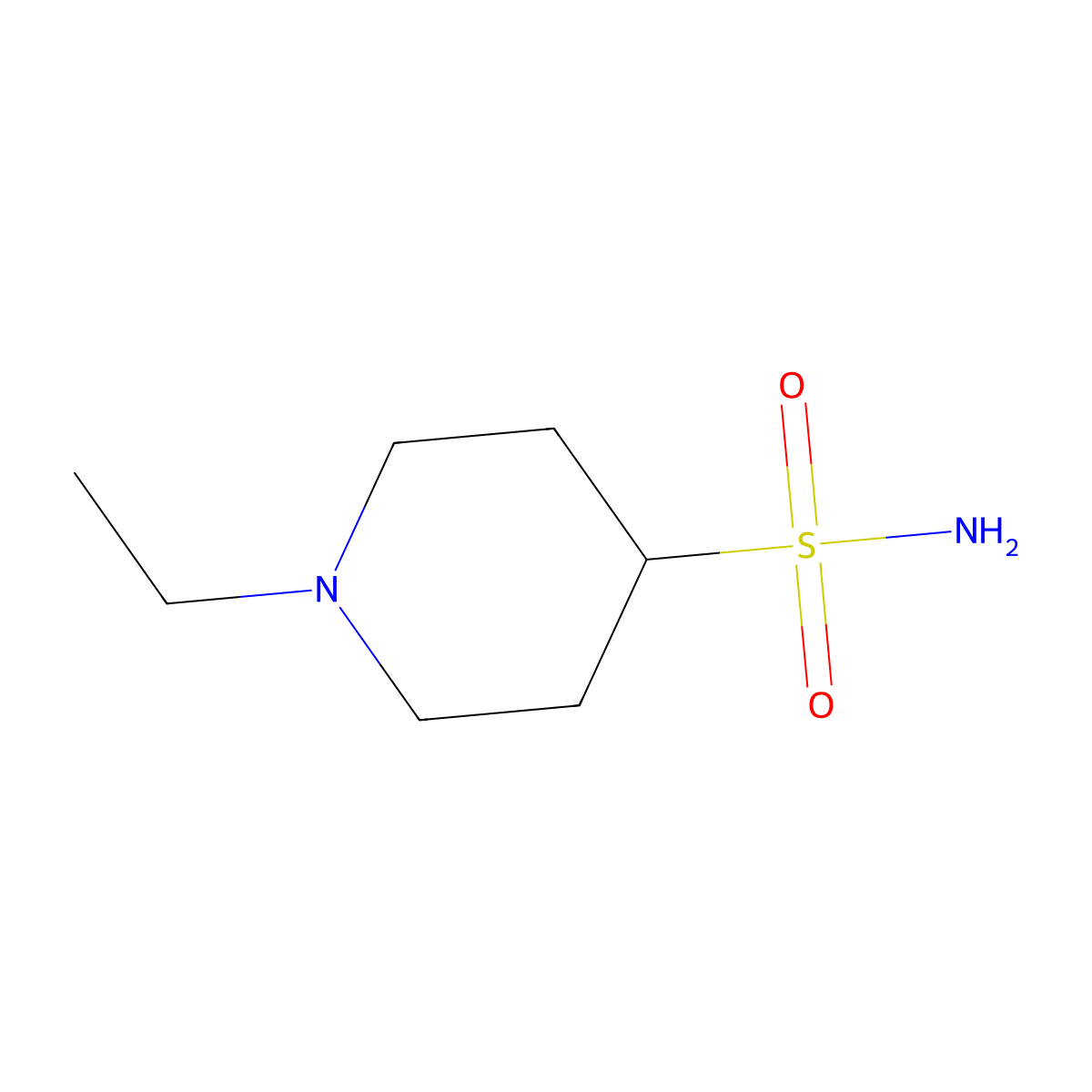 1-Ethylpiperidine-4-sulfonamide molecular structure, CAS 1249636-58-5