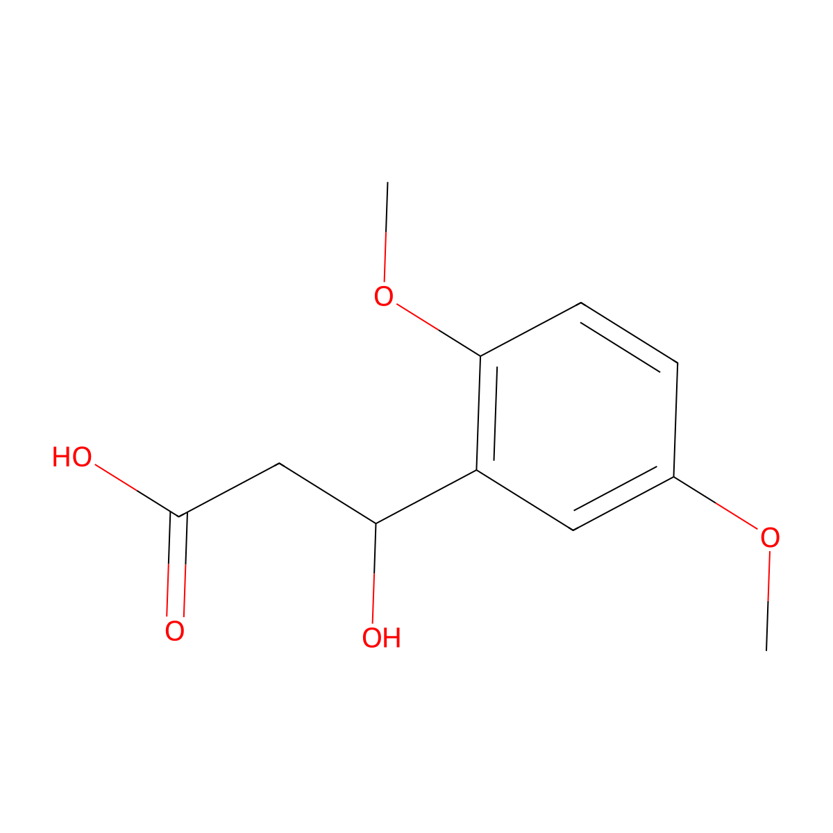 3-(2,5-Dimethoxyphenyl)-3-hydroxypropanoic acid molecular structure, CAS 1249636-79-0