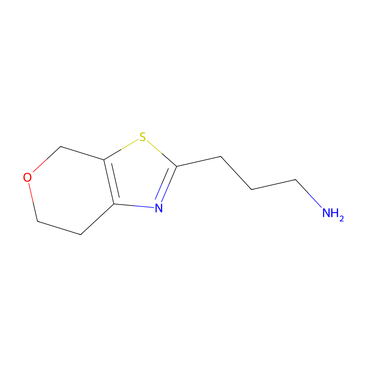 3-(6,7-Dihydro-4h-pyrano[4,3-d]thiazol-2-yl)propan-1-amine molecular structure, CAS 1249636-86-9