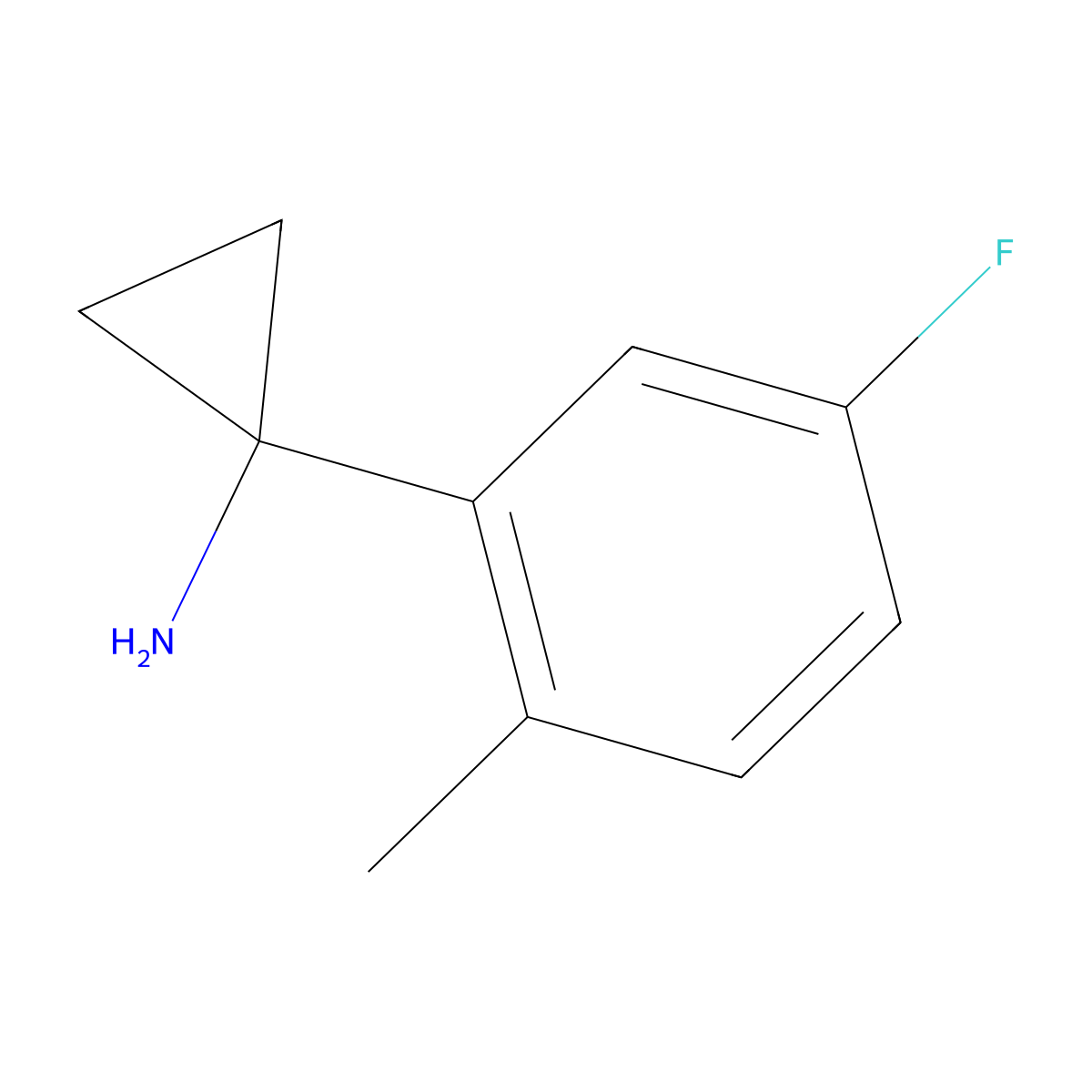 1-(5-Fluoro-2-methylphenyl)cyclopropanamine molecular structure, CAS 1249638-06-9