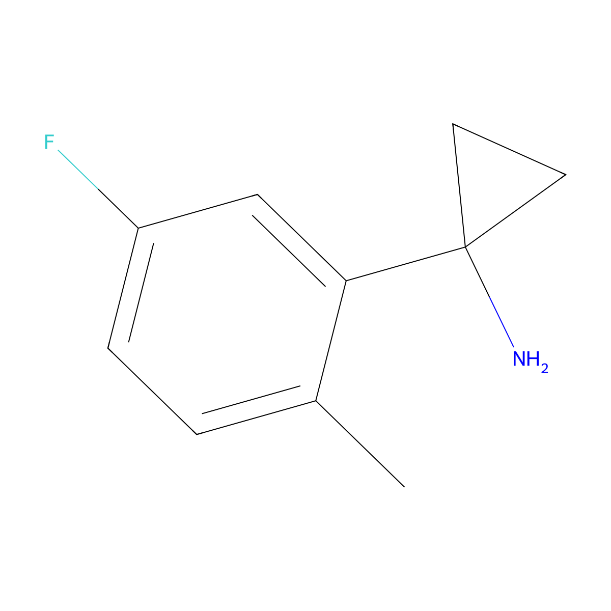 1-(5-Fluoro-2-methylphenyl)cyclopropanamine molecular structure, CAS 1249638-06-9